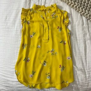 LOFT Sleeveless Floral Blouse